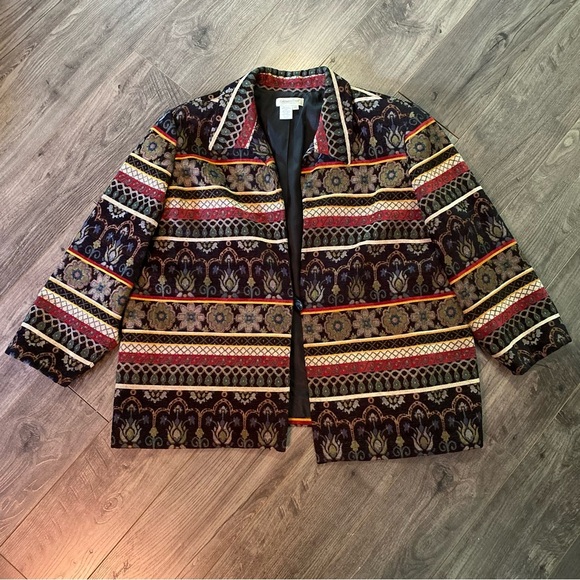 Vintage Coldwater Creek Tapestry blazer style jacket 3X - Picture 3 of 8